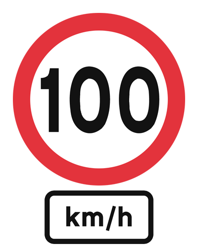 metric speed limit sign