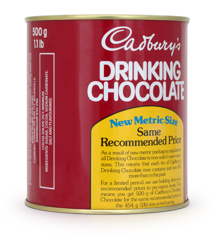 metric pack of drinking chocolate - 1978