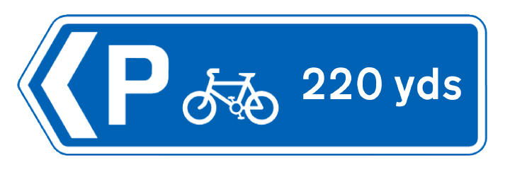 cycle route sign in yards