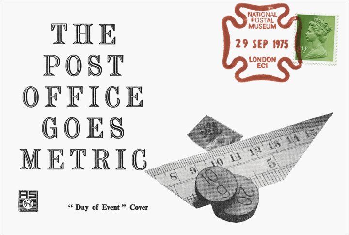 Post Office metrication commemorative cover 1975